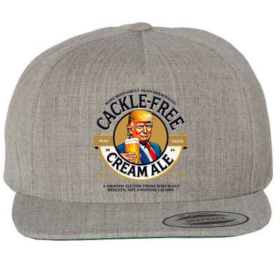 Funny Cackle Free Cream Ale Beer Pun For Trump Support Wool Snapback Cap