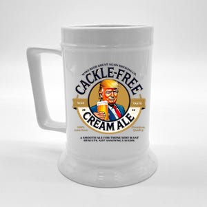 Funny Cackle Free Cream Ale Beer Pun For Trump Support Beer Stein