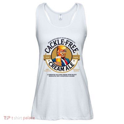 Funny Cackle Free Cream Ale Beer Pun For Trump Support Ladies Essential Flowy Tank