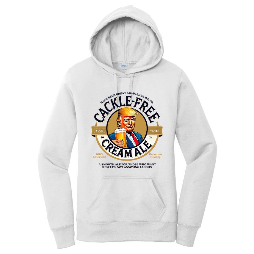 Funny Cackle Free Cream Ale Beer Pun For Trump Support Women's Pullover Hoodie