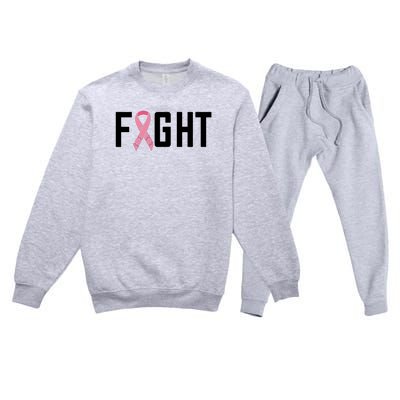 Fight Cancer Premium Crewneck Sweatsuit Set