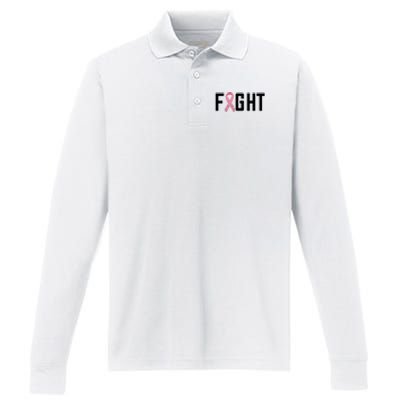 Fight Cancer Performance Long Sleeve Polo