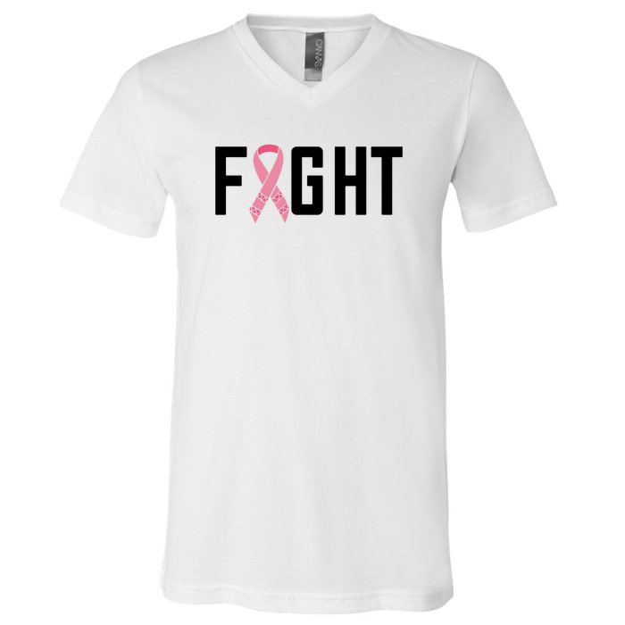 Fight Cancer V-Neck T-Shirt