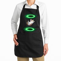 Funny Cat Falls Through Portal For Kitten And Cats Lovers Apron
