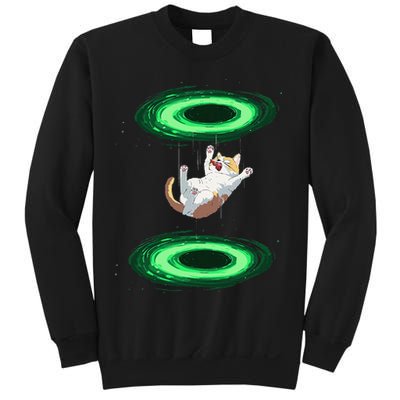 Funny Cat Falls Through Portal For Kitten And Cats Lovers Sweatshirt