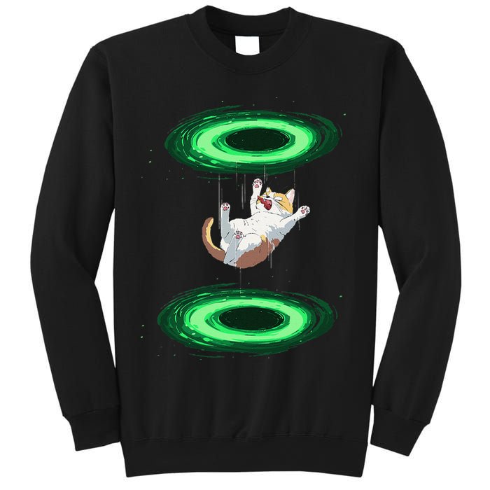 Funny Cat Falls Through Portal For Kitten And Cats Lovers Sweatshirt