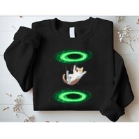 Funny Cat Falls Through Portal For Kitten And Cats Lovers Sweatshirt