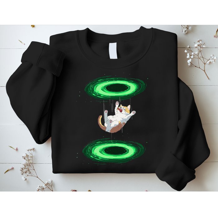 Funny Cat Falls Through Portal For Kitten And Cats Lovers Sweatshirt