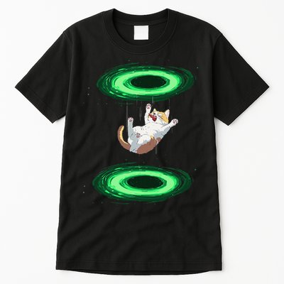 Funny Cat Falls Through Portal For Kitten And Cats Lovers Tall T-Shirt