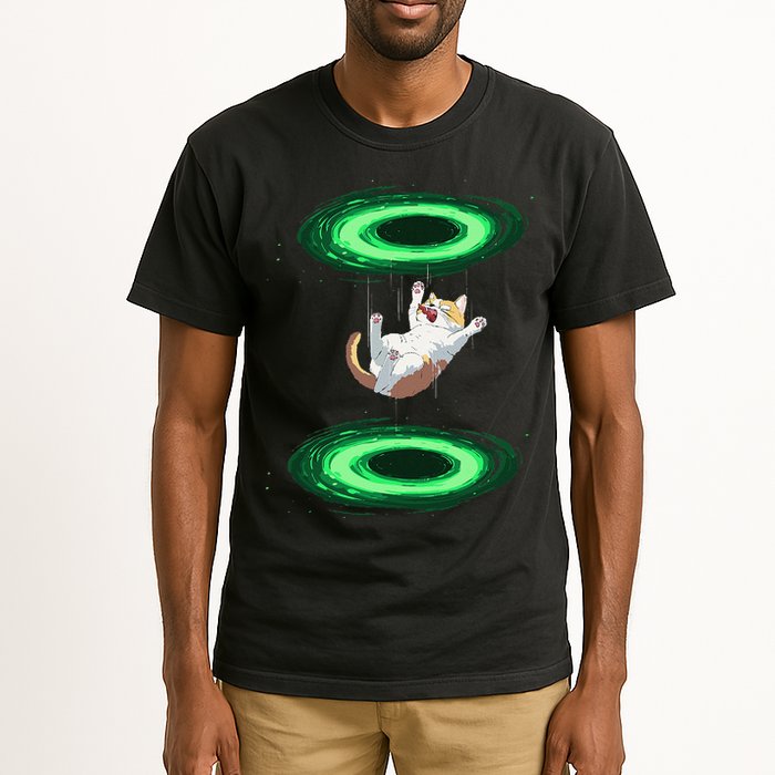 Funny Cat Falls Through Portal For Kitten And Cats Lovers Tall T-Shirt