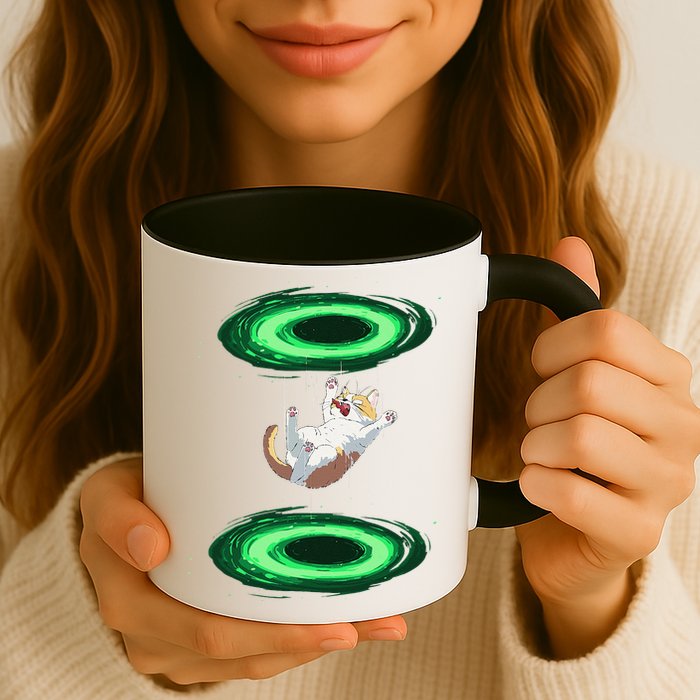 Funny Cat Falls Through Portal For Kitten And Cats Lovers Mug