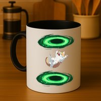 Funny Cat Falls Through Portal For Kitten And Cats Lovers Mug