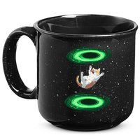 Funny Cat Falls Through Portal For Kitten And Cats Lovers 15oz Campfire Ceramic Mug