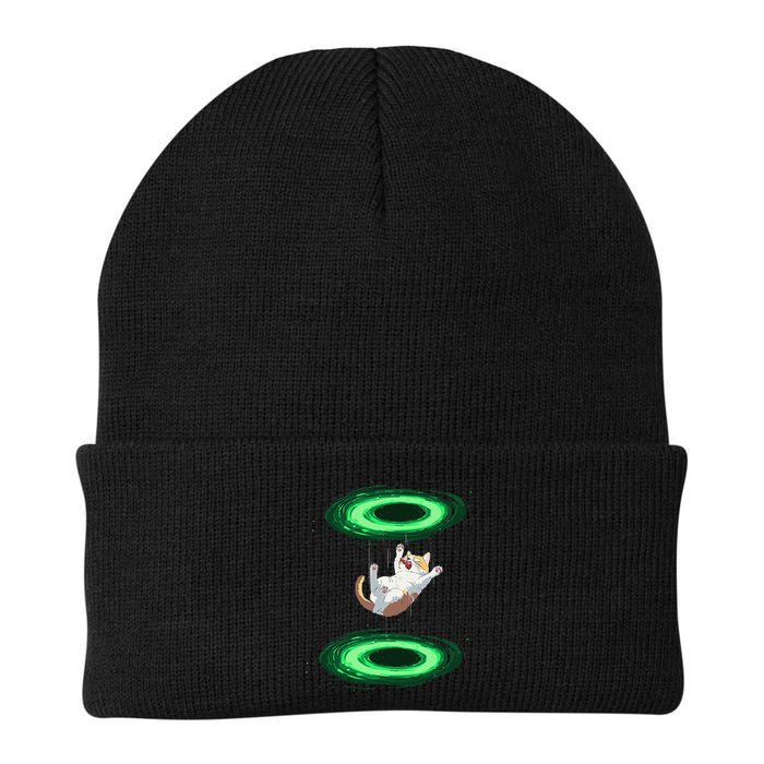 Funny Cat Falls Through Portal For Kitten And Cats Lovers Beanie