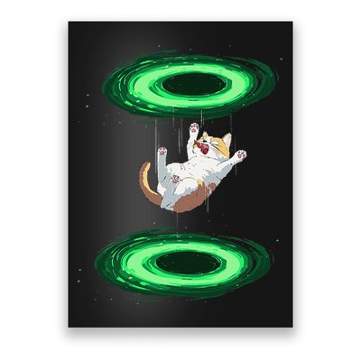 Funny Cat Falls Through Portal For Kitten And Cats Lovers Poster