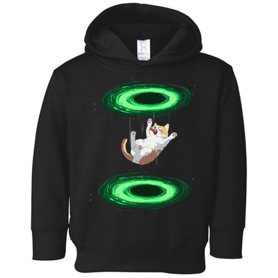 Funny Cat Falls Through Portal For Kitten And Cats Lovers Toddler Hoodie