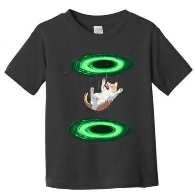 Funny Cat Falls Through Portal For Kitten And Cats Lovers Toddler T-Shirt