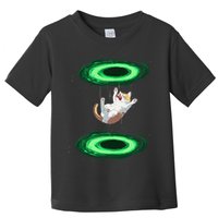 Funny Cat Falls Through Portal For Kitten And Cats Lovers Toddler T-Shirt
