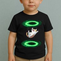 Funny Cat Falls Through Portal For Kitten And Cats Lovers Toddler T-Shirt