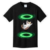 Funny Cat Falls Through Portal For Kitten And Cats Lovers Kids T-Shirt