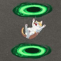 Funny Cat Falls Through Portal For Kitten And Cats Lovers Cotton Canvas Backpack