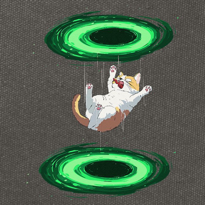 Funny Cat Falls Through Portal For Kitten And Cats Lovers Cotton Canvas Backpack