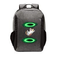 Funny Cat Falls Through Portal For Kitten And Cats Lovers Vector Backpack
