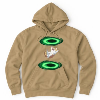 Funny Cat Falls Through Portal For Kitten And Cats Lovers Hoodie