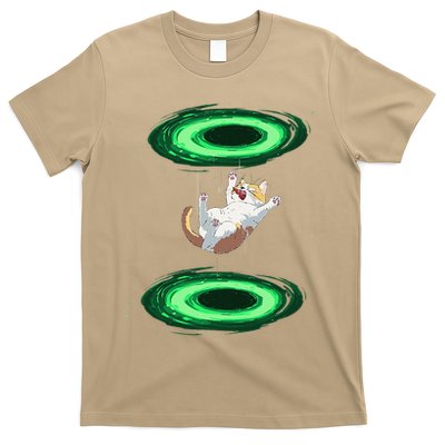 Funny Cat Falls Through Portal For Kitten And Cats Lovers T-Shirt