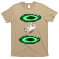 Funny Cat Falls Through Portal For Kitten And Cats Lovers T-Shirt