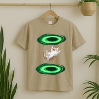 Funny Cat Falls Through Portal For Kitten And Cats Lovers T-Shirt