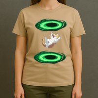 Funny Cat Falls Through Portal For Kitten And Cats Lovers T-Shirt