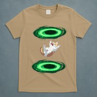 Funny Cat Falls Through Portal For Kitten And Cats Lovers T-Shirt