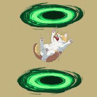 Funny Cat Falls Through Portal For Kitten And Cats Lovers T-Shirt