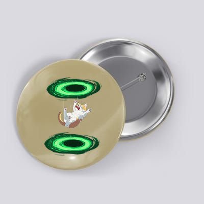 Funny Cat Falls Through Portal For Kitten And Cats Lovers Button