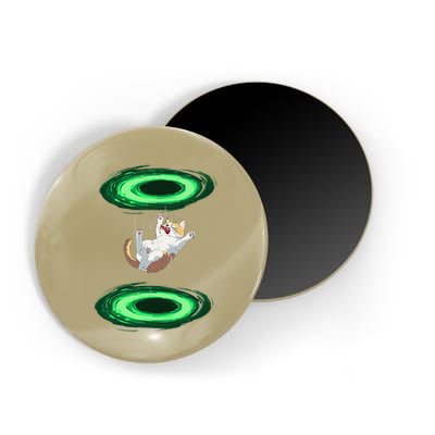 Funny Cat Falls Through Portal For Kitten And Cats Lovers Magnet