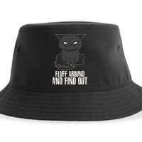 Funny Cat Fluff Around And Find Out Sustainable Bucket Hat