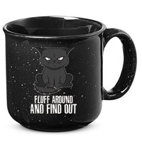 Funny Cat Fluff Around And Find Out 15oz Campfire Ceramic Mug