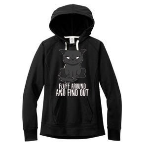 Funny Cat Fluff Around And Find Out Women's Fleece Hoodie