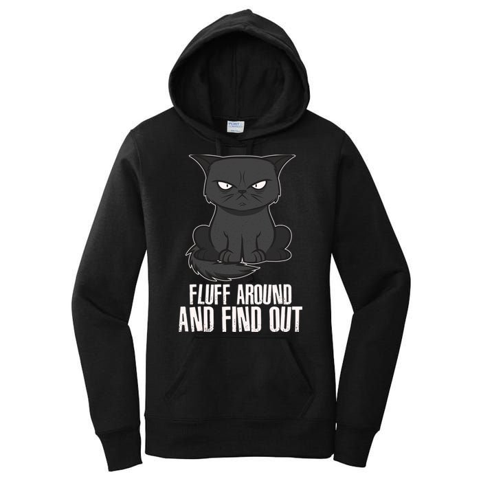 Funny Cat Fluff Around And Find Out Women's Pullover Hoodie