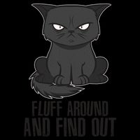 Funny Cat Fluff Around And Find Out 16oz Travel Tumbler