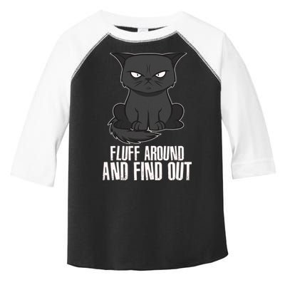 Funny Cat Fluff Around And Find Out Toddler Fine Jersey T-Shirt