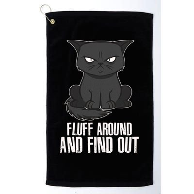 Funny Cat Fluff Around And Find Out Golf Towel