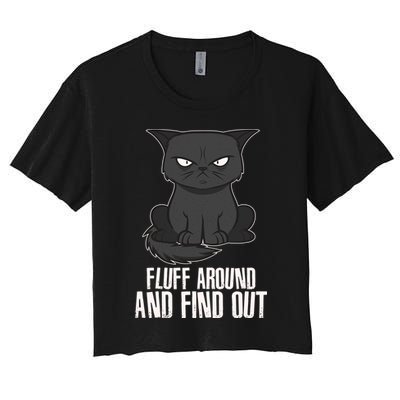 Funny Cat Fluff Around And Find Out Crop Top