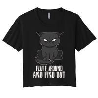Funny Cat Fluff Around And Find Out Crop Top