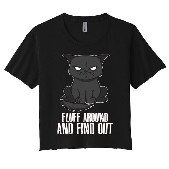 Funny Cat Fluff Around And Find Out Crop Top