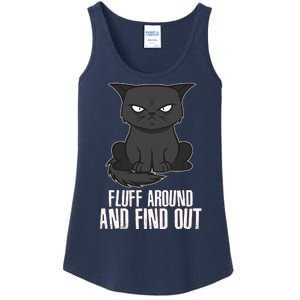 Funny Cat Fluff Around And Find Out Ladies Essential Tank