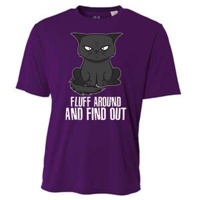 Funny Cat Fluff Around And Find Out Cooling Performance Crew T-Shirt