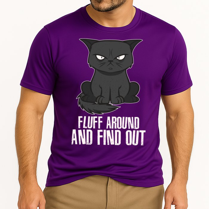 Funny Cat Fluff Around And Find Out Cooling Performance Crew T-Shirt