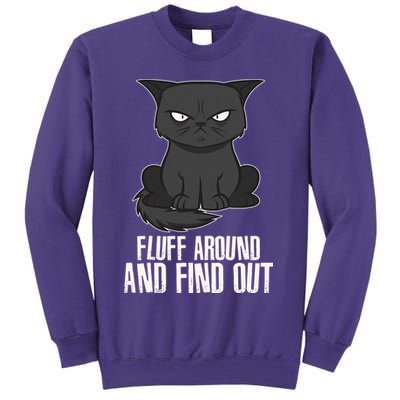 Funny Cat Fluff Around And Find Out Sweatshirt